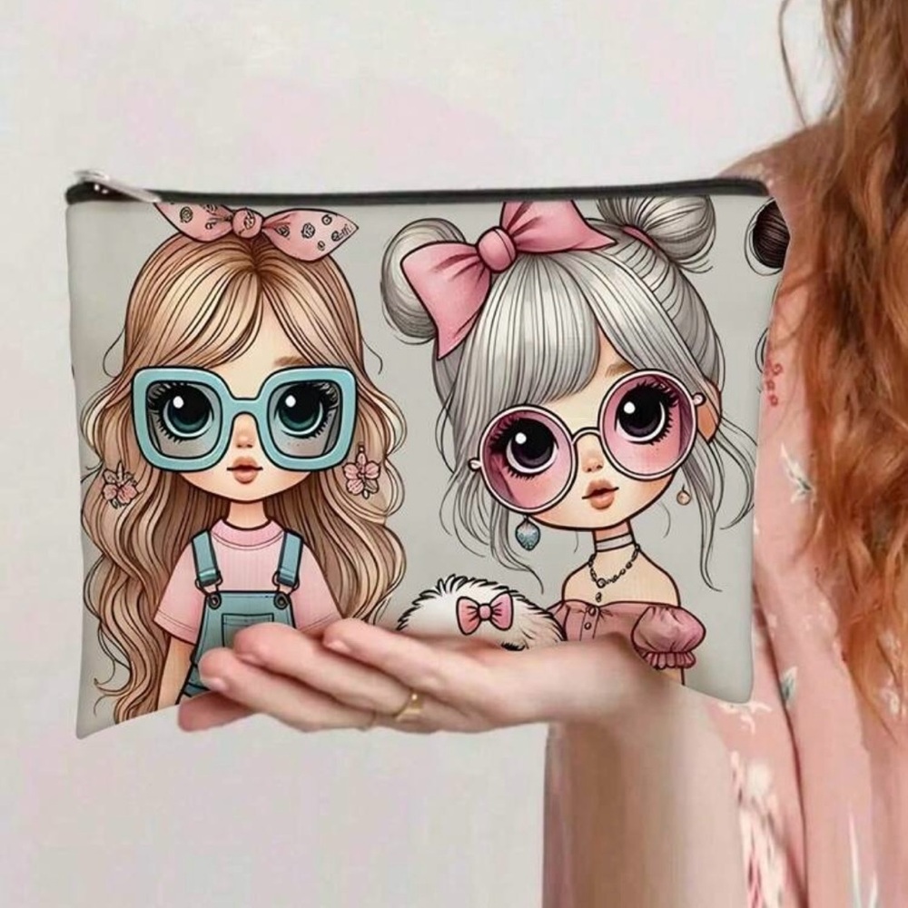 Chic Cartoon Print Women's Clutch. BRAND NEW NO TAGS